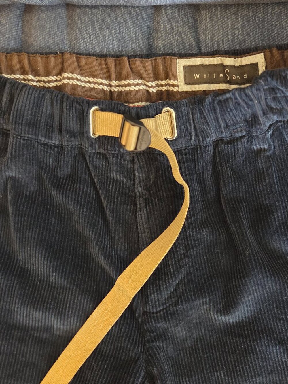 Mens White Sand Royal Blue Corduroy Pants sz 44